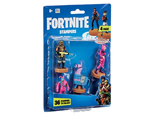 Fortnite FRT24000 - Sellos (4 unidades, serie 1, caracteres enviados al azar), multicolor , color/modelo surtido