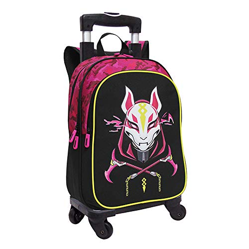 Fortnite MAX Drift Mochila Adaptable con Trolley de 4 Ruedas giratorias multidireccionales con Bolsillo