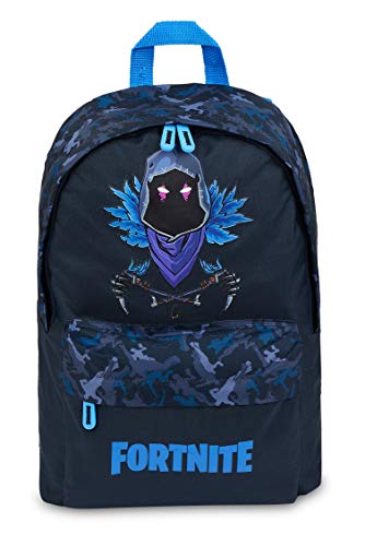 Fortnite Mochila Niños | Mochilas Escolares Juveniles | Mochila Escolar Llama, Camuflaje | Estilo Unisex para Niños y Adultos | Regalos Para Adolescentes (negro Raven)