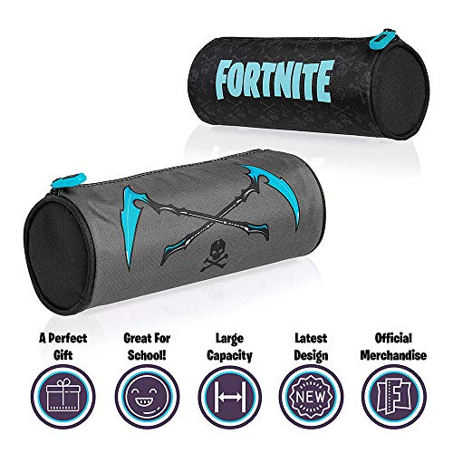 FORTNITE Portatodo Redondo, Unisex niños, Multicolor, 22X8X8