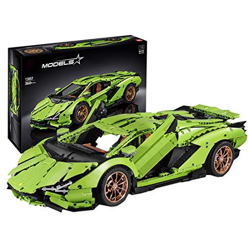 Foxcm Technic - Coche Deportivo para Lamborghini, Set de Construcción, 3868 Bloques - Compatible con Lego