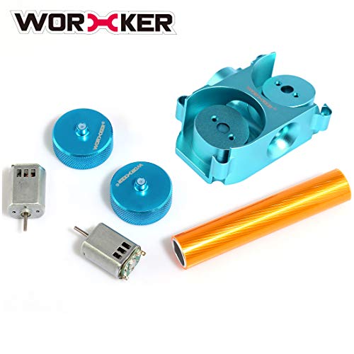 Foxom Worker Flywheel - Kit de actualización para Nerf Stryfe Rapidstrike CS-18 Blaster, Nerf N-Strike Elite Infinus, incluye carretilla Flywheel, ruedas, motor, alambre y tornillo