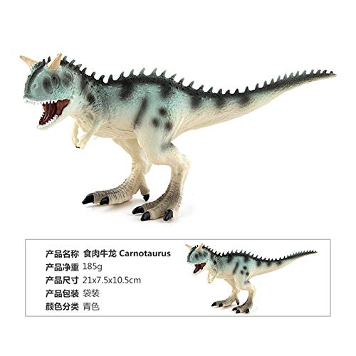 Friday Big Carnotaurus Jurassic World Park Dinosaurs Toy Soft PVC Figuras pintadas a mano Animal Modelo Juguetes para niños Regalo de Navidad (Color: JZD005 1)