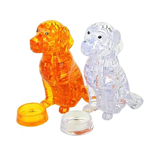 Froiny Puppy Dog Toys Crystal Puzzles Divertido Animal DIY Jigsaw Modelo Juguetes para Niños Niños Juguetes Inteligencia Juguetes (Color Azar)