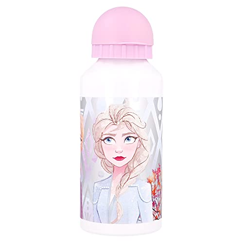 Frozen 2 | Botella De Aluminio Para Niños - Cantimplora infantil - Botella de agua reutilizable - 400 ML