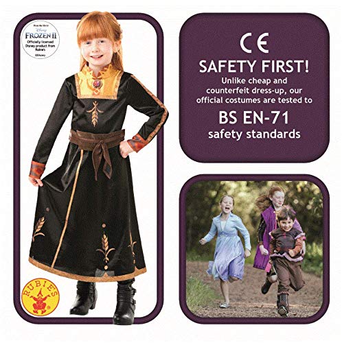 Frozen 2 Deluxe Disfraz Anna Travel, L, Multicolor, (Rubie'S 300507-L)