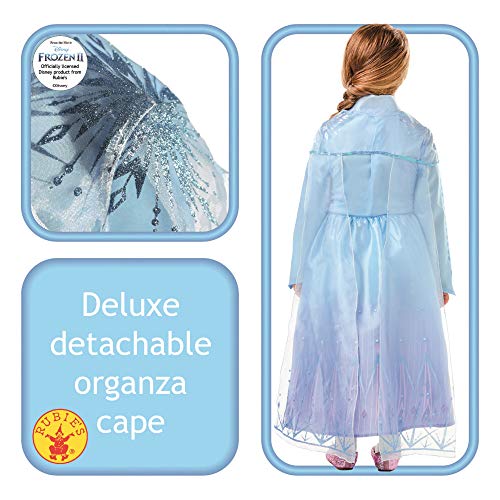 Frozen 2 Deluxe Disfraz Elsa Travel, L, Multicolor, (Rubie'S 300506-L)