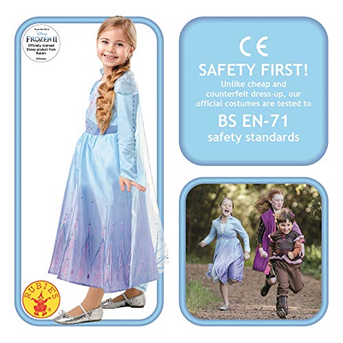 Frozen 2 Deluxe Disfraz Elsa Travel, L, Multicolor, (Rubie'S 300506-L)