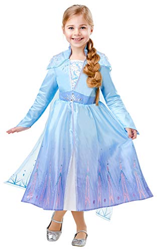 Frozen 2 Deluxe Disfraz Elsa Travel, L, Multicolor, (Rubie'S 300506-L)