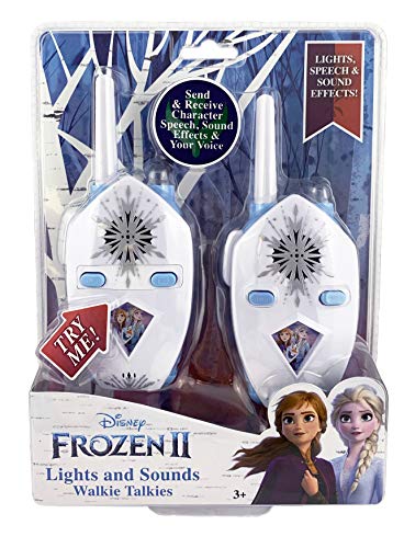 Frozen 2 walkie talkies de 2 vías de Largo Alcance, fáciles de Usar y fáciles de Usar con luz y Sonido incorporados.