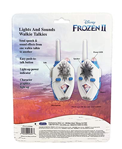 Frozen 2 walkie talkies de 2 vías de Largo Alcance, fáciles de Usar y fáciles de Usar con luz y Sonido incorporados.