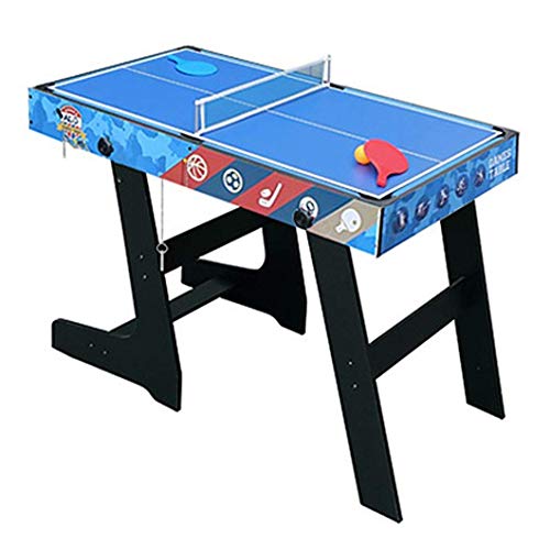 FSJD Mesa multijuego 5 en 1, fútbol de Mesa, fútbol, Hockey, Tenis de Mesa, Snooker, Tiro de Canasta, para Adultos, niños, Juegos Familiares Grandes de 4 pies