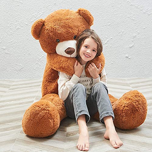 FSN Oso de Peluche Gigante Grande Teddy, 100cm Osito Suave y Cariñoso para Niños y Adultos (Marrón Oscuro)