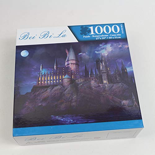 Fujinfeng Puzzle 1000 Piezas Harry Potter Castillo, Rompecabezas 1000 Piezas Harry Potter, Rompecabezas de Hogwarts de 1000 Piezas para Harry Potter Fans-Academia de Magia