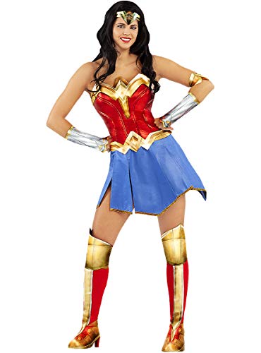 Funidelia | Disfraz de Wonder Woman Oficial para Mujer Talla M ▶ Mujer Maravilla, Superhéroes, DC Comics, Liga de la Justicia - Color: Multicolor - Licencia: 100% Oficial