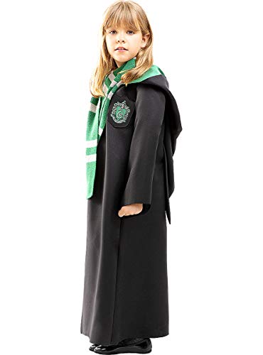 Funidelia | Disfraz Slytherin Harry Potter Oficial para niño y niña Talla 10-12 años ▶ Hogwarts, Magos, Películas & Series - Color: Negro - Licencia: 100% Oficial