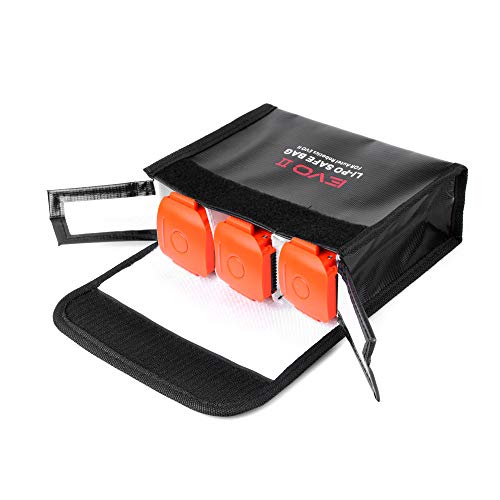 Funien Estuche para batería Autel EVO II, Reemplazo Autel EVO II Drone Lipo Estuche para batería Estuche Resistente al Fuego Estuche Resistente a la batería Estuche Protector 3