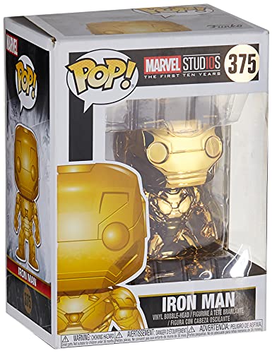 Funko 33434 POP Bobble: Marvel: Marvel Studios 10: Iron Man (Chrome)