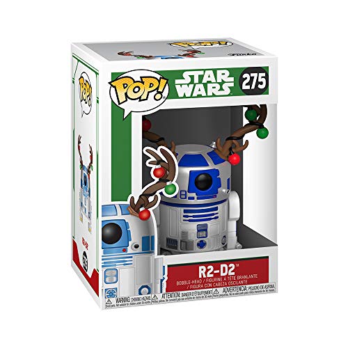 Funko 33891 POP Bobble: Star Wars: Holiday R2-D2 w/ Antlers