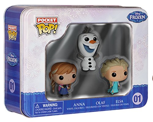 Funko 4797 Pocket POP Tin Frozen Elsa Anna Olaf Figure (Pack of 3)