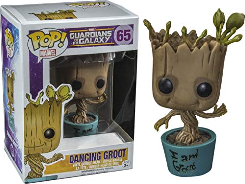 Funko 5253 – Guardianes de la Galaxia, Pop Vinyl, Figura 65 Dancing Groot IM Groot, 10 cm