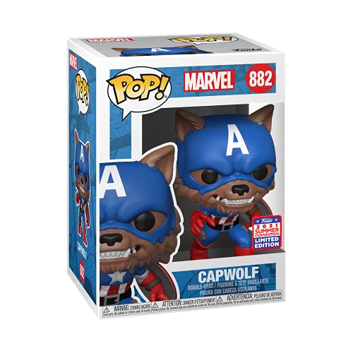 Funko 55506 POP Marvel: Year of the Shield - Captain America Capwolf - (Amazon Exclusive)