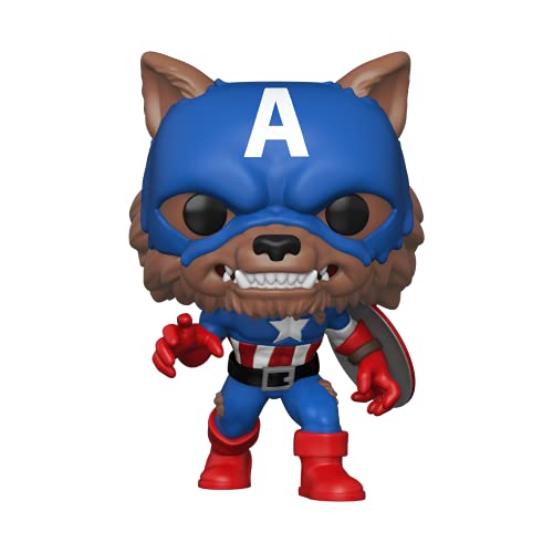 Funko 55506 POP Marvel: Year of the Shield - Captain America Capwolf - (Amazon Exclusive)