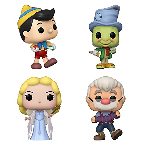 Funko Disney: Pinocho Pinocho Set de coleccionistas – Pinocho, Street Jiminy, Hada Azul, Geppetto