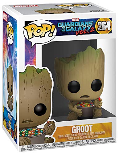 Funko – Guardianes de la Galaxia 2 – Colección Pop Vinyl, Figura 264: Groot con Bol de Caramelos