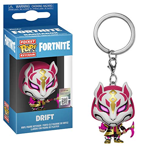 Funko- Keychain Pocket Pop Fortnite Drift Figura Coleccionable, Multicolor, Estándar (36978)