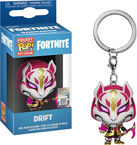 Funko- Keychain Pocket Pop Fortnite Drift Figura Coleccionable, Multicolor, Estándar (36978)