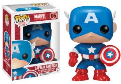 Funko - POP! Bobble Colección Marvel - Figura Capitán América (2224)