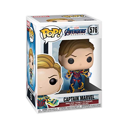 Funko- Pop Endgame-Captain Marvel w/New Hair Avengers Collectible Toy, Multicolor (45143)