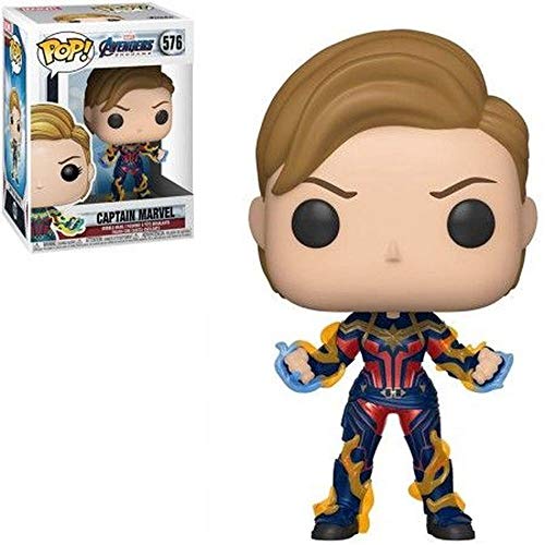 Funko- Pop Endgame-Captain Marvel w/New Hair Avengers Collectible Toy, Multicolor (45143)