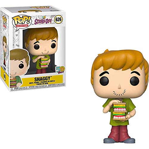 Funko- Pop Figura de Vinilo: Animación: Scooby Doo-Shaggy w/Sandwich Coleccionable, Multicolor (39949)