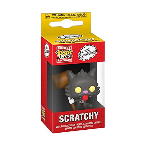 Funko- Pop Keychains The Simpsons Scratchy Juguete coleccionable, Multicolor (53764)