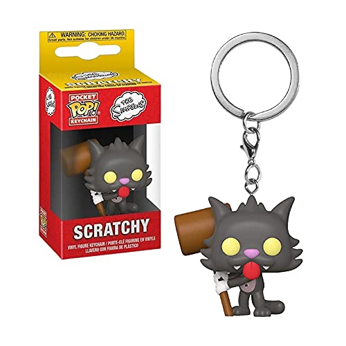 Funko- Pop Keychains The Simpsons Scratchy Juguete coleccionable, Multicolor (53764)