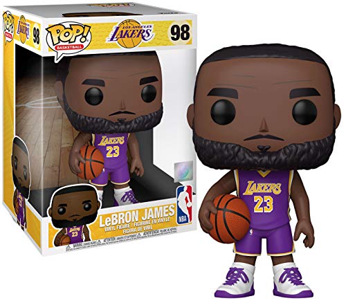 Funko- Pop Lakers-10 NBA 10" Lebron James(Purple Jersey) Figura coleccionable, Multicolor (52359)