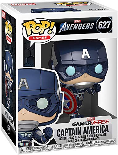 Funko - Pop! Marvel: Avengers Game - Capt America Figurina, Multicolor (47757)