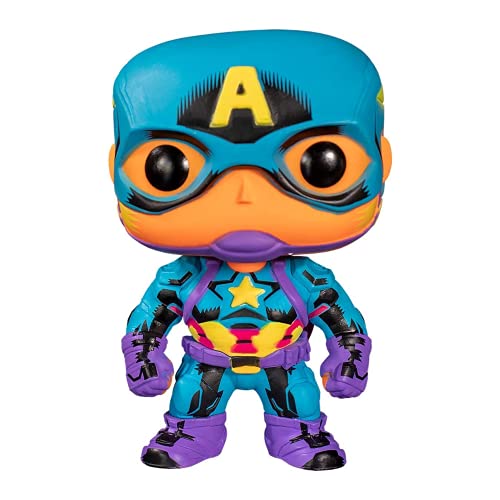 Funko- Pop Marvel Black Light Captain America Juguete coleccionable, Multicolor (48845)