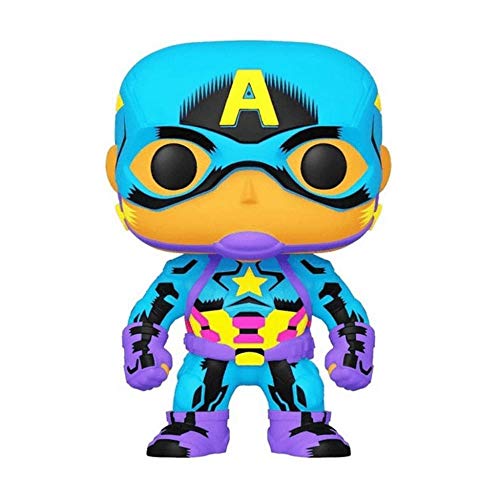 Funko- Pop Marvel Black Light Captain America Juguete coleccionable, Multicolor (48845)