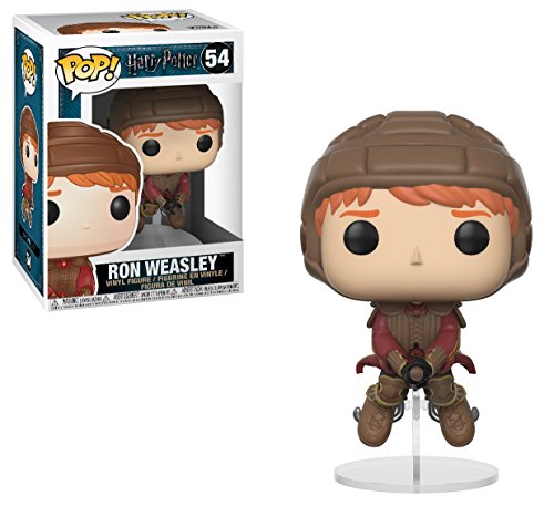 Funko Pop Movies: Harry Potter – Figura de vinilo de Ron Weasley on Broom (con funda protectora de caja)