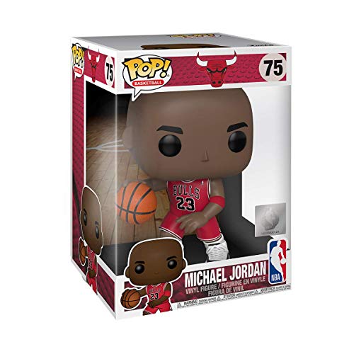 Funko - Pop! NBA: Bulls - 10" Michael Jordan (Red Jersey) Figura De Vinil, Multicolour (45598)