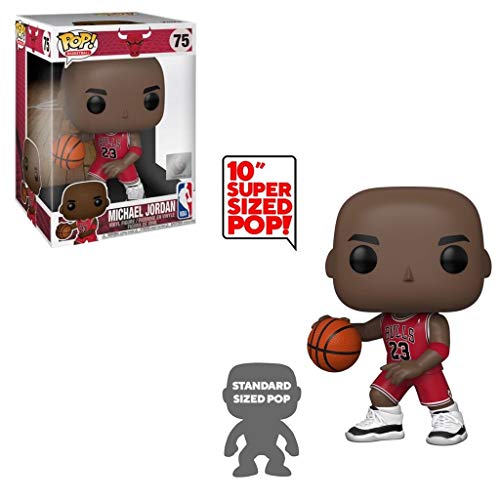 Funko - Pop! NBA: Bulls - 10" Michael Jordan (Red Jersey) Figura De Vinil, Multicolour (45598)