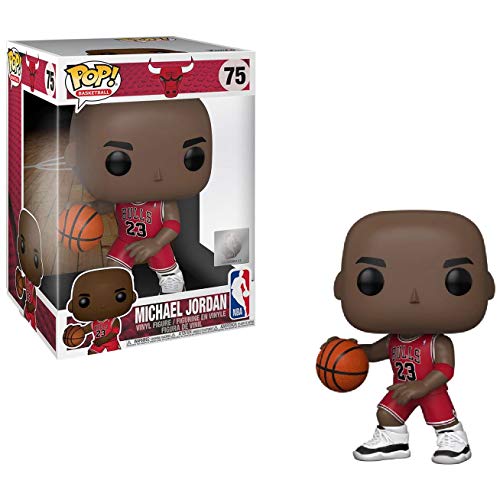 Funko - Pop! NBA: Bulls - 10" Michael Jordan (Red Jersey) Figura De Vinil, Multicolour (45598)