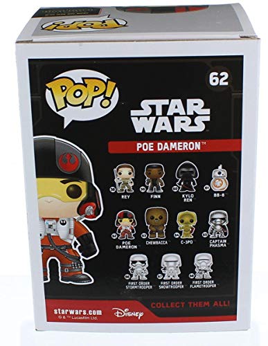 Funko Pop Star Wars - Figura de Vinilo PoE Dameron, Multicolor, 9 cm