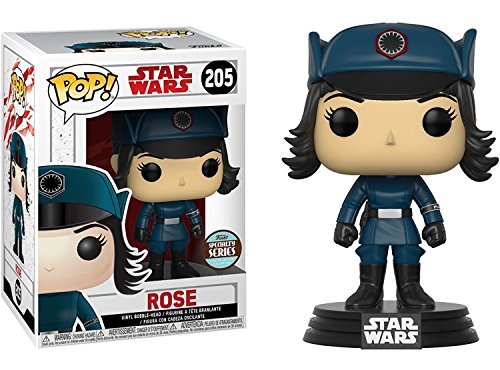 Funko Pop! Star Wars: The Last Jedi – Rose in Disguise Specialty Series # 205 figura de vinilo (con funda protectora de caja de pop)