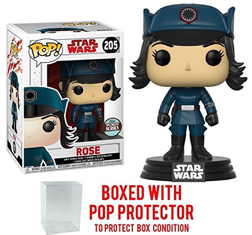 Funko Pop! Star Wars: The Last Jedi – Rose in Disguise Specialty Series # 205 figura de vinilo (con funda protectora de caja de pop)