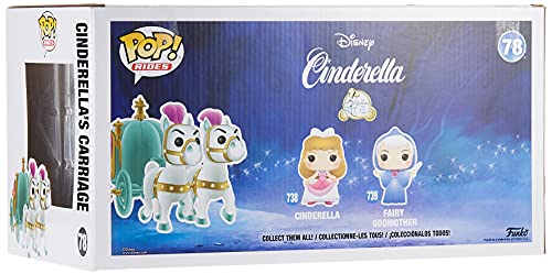 Funko- Pop Town: Cinderella-Carriage w/Fairy Godmother Collectible Toy, Multicolor (45549)