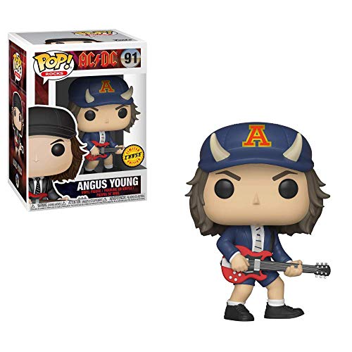 Funko- Pop Vinyl: Rocks: AC/DC: Angus Young w/Chase (Styles May Vary) Figura coleccionable, Multicolor, talla única (36318) , color/modelo surtido